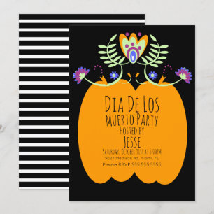 Dias De Los Muerto Pumpa Folk Florala Inbjudan