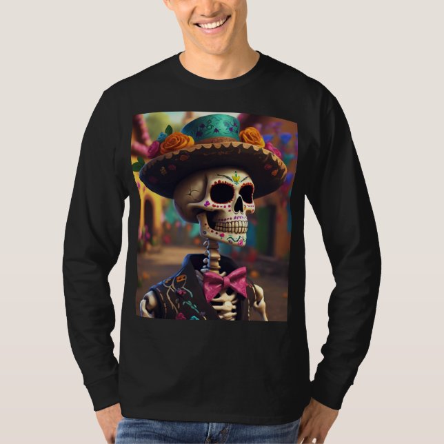 Dias de los Muertos Mariachi T Shirt (Framsida)
