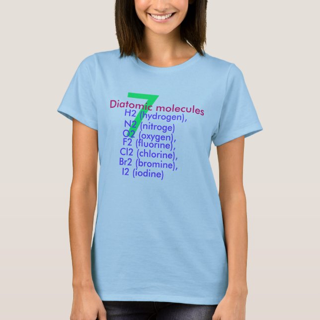 diatomic molekylt-shirt. tee shirt (Framsida)