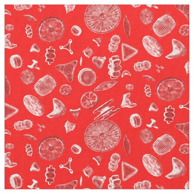 Diatoms Red Tyg (Närbild)