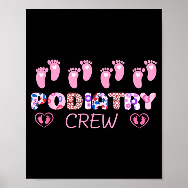 Diatry Crew Footprint Leopard Diatrist Valentine's Poster (Framsidan)
