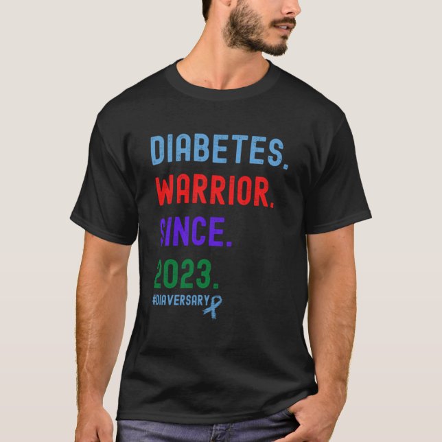 Diaversary Diabetes Warrior sedan 2023 T Shirt (Framsida)