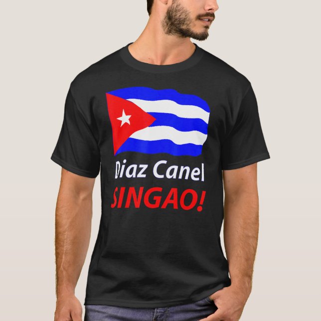 Diaz Canel Singao Patria Y Vida Movimiento San Isi T Shirt (Framsida)