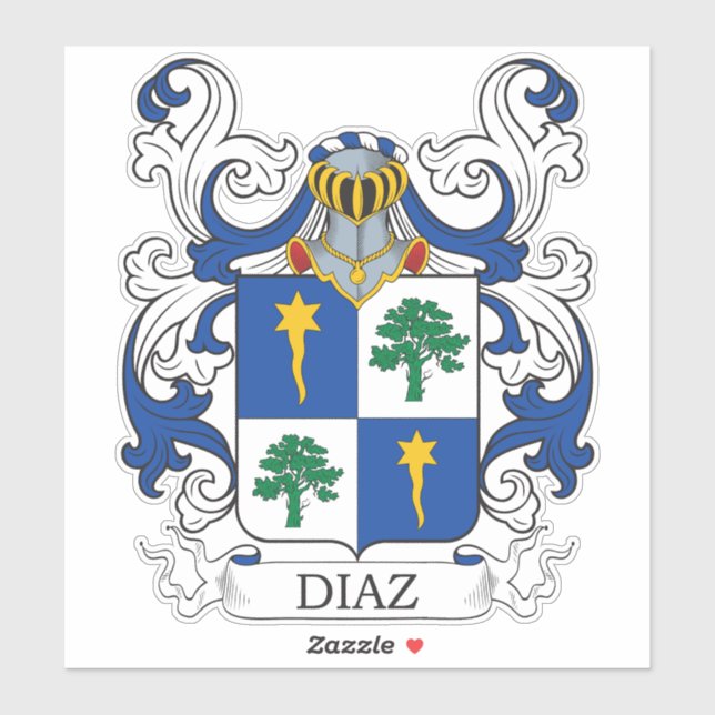 Diaz Family Crest Klistermärken (Ark)