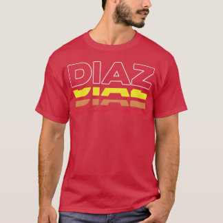 Diaz Förnamn Rolig Vintage Solnedgång Diaz vintage T Shirt