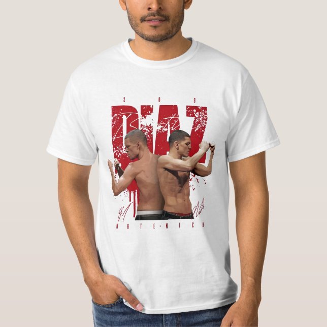 " Diaz Nate Stockton Nick Diaz Jiu Jitsu Diaz bro T Shirt (Framsida)
