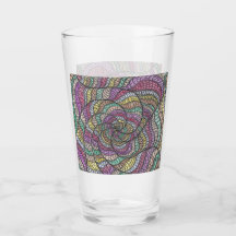 Diba | Färgglad Abstrakt Spiral Handritad Konst