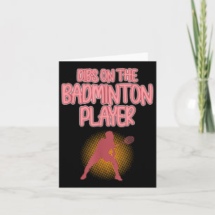 Dibs On Badminton Player Shuttle Coach Graphic Kort