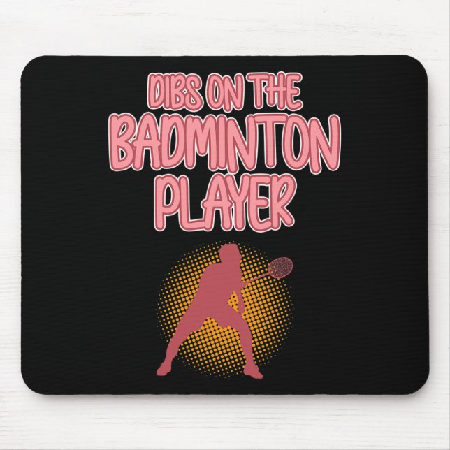 Dibs On Badminton Player Shuttle Coach Graphic Musmatta (Framsidan)