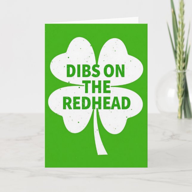Dibs On The Redhead Luck Card Kort (Framsida)