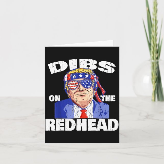 Dibs On The Redhead Shirt Funny St Patricks Day Pr Kort (Framsida)