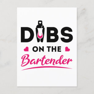 Dibs på Bartender Vykort