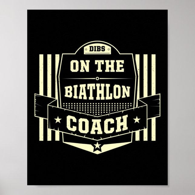 Dibs på Biathlete Coach Ord Biathlete Quote Poster (Framsidan)
