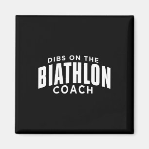 Dibs på Biathlon Coach Funny Biathlon Coach Hu Magnet