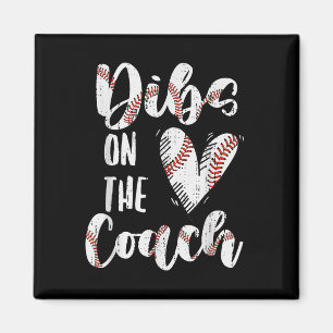 Dibs på Coach Baseball frun, en fin sportträning Magnet