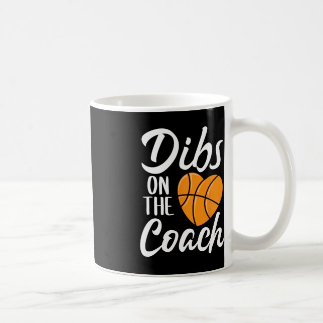 Dibs på Coach Basketball Heart Cute Mammor Da Kaffemugg (Höger)