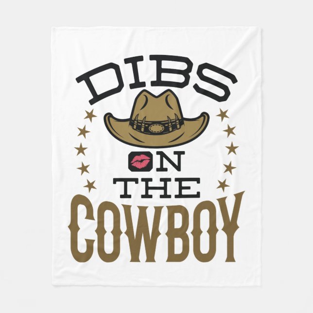 Dibs på Cowboys Cute Make Girlkompis Fiance Fleecefilt (Framsidan)