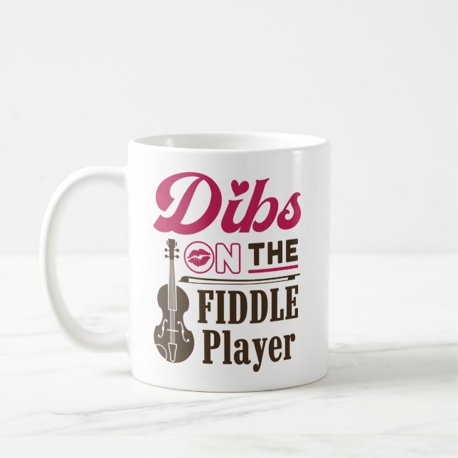 Dibs på Fiddle Player-Spelmannens fru Girlkompis Kaffemugg (Vänster)