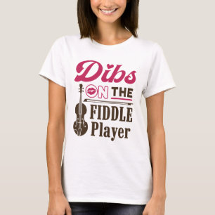 Dibs på Fiddle Player-Spelmannens fru Girlkompis T Shirt