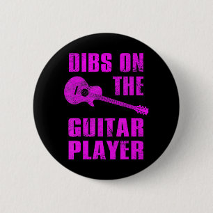 Dibs på Guitar Player Funny Guitarist Älskare Knapp