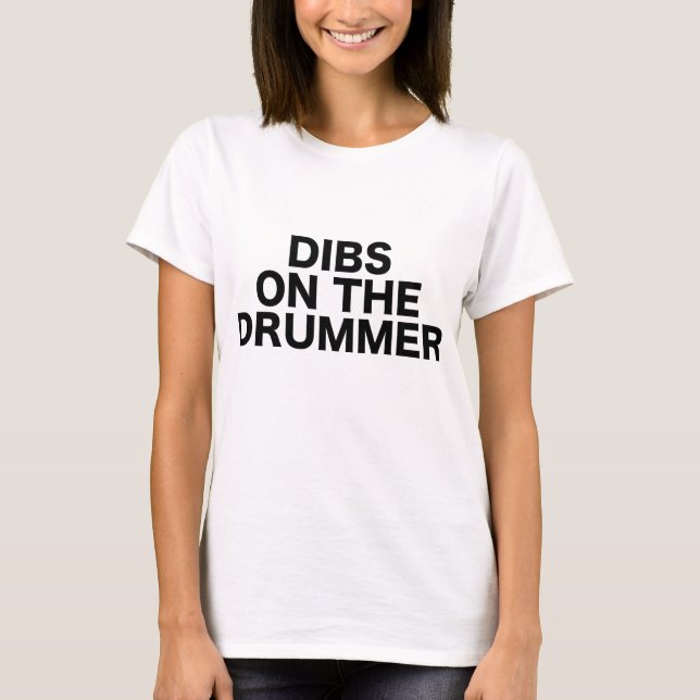 Dibs på handelsresanden trummar musik för tee shirt (Framsida)