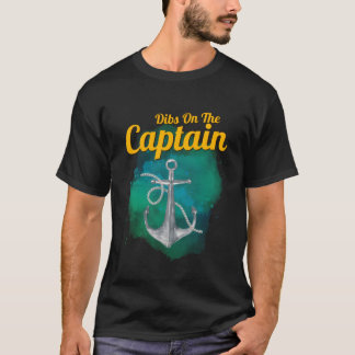 Dibs På Kapten Rolig Båt Sjötroja T Shirt