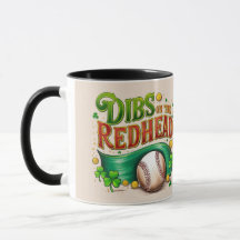 Dibs på Rödhåriget - St. Patrick's Baseball Mugg