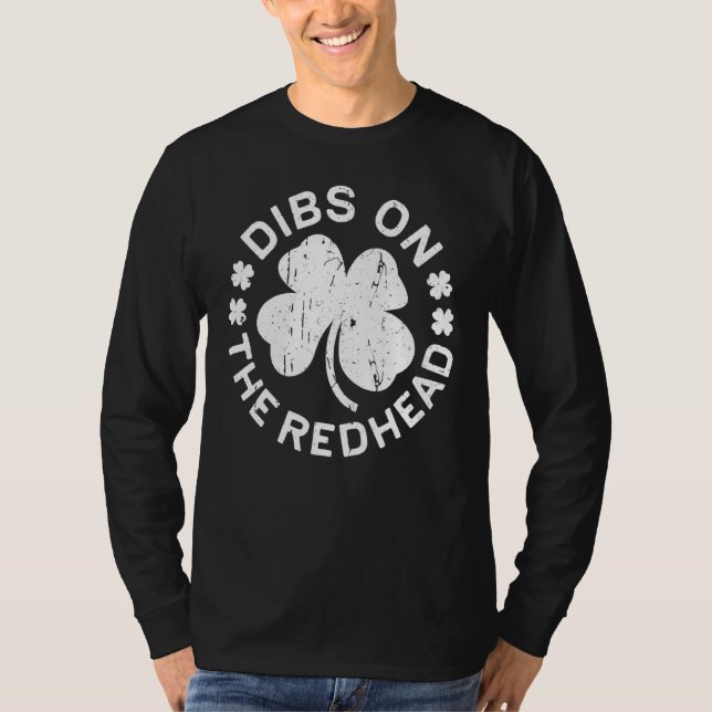 Dibs på Rödhåriget T Shirt St patricks day Drinki (Framsida)