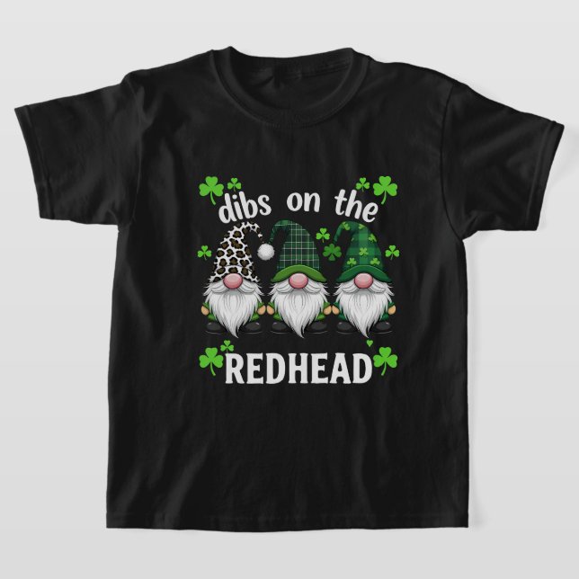 Dibs på rödhårigets schamprock för St patricks day T Shirt (Laydown)