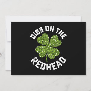 Dibs på Rödhårigets St patrick's day Shamrock Inbjudningar