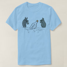Dibs & Parrot med en spritflaska T-Shirt