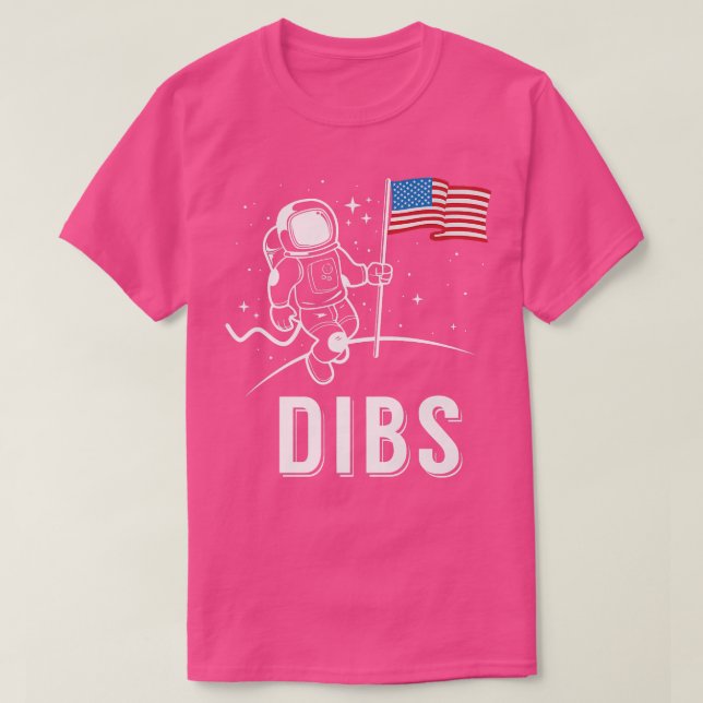 Dibs Patriotic American Måne T Shirt (Design framsida)