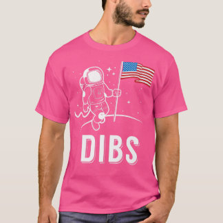 Dibs Patriotic American Måne T Shirt