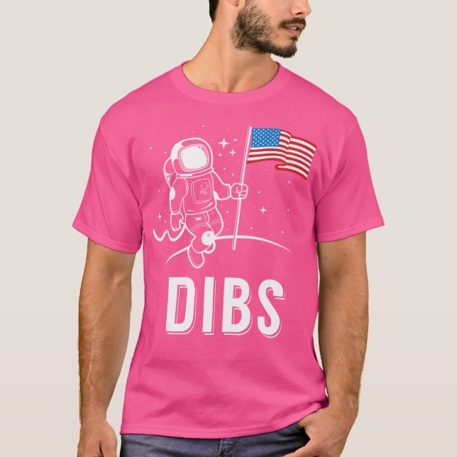 Dibs Patriotic American Måne T Shirt (Framsida)