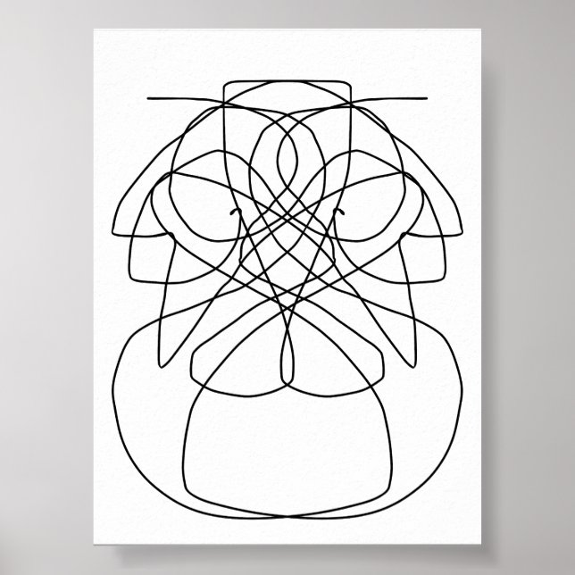 Dibujo de arte de líneas abstractas poster (Framsidan)