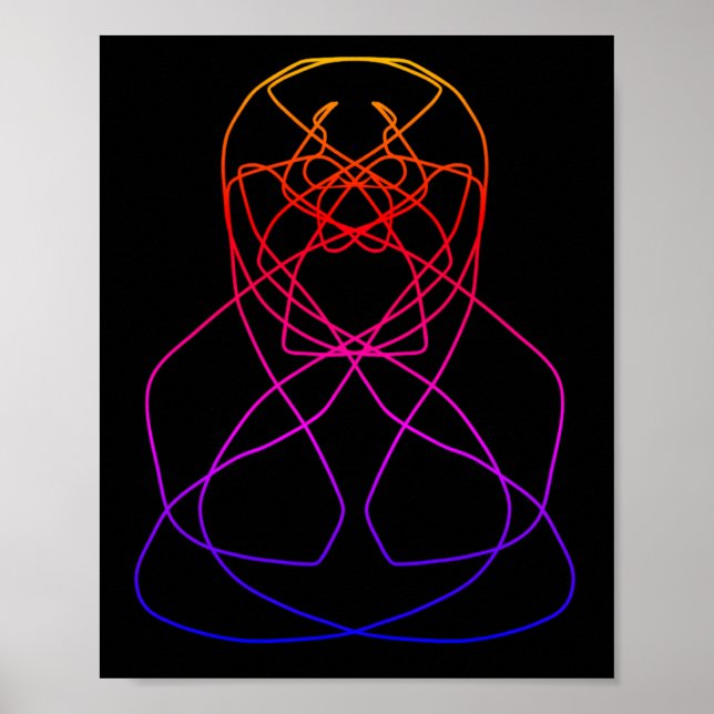 Dibujo de arte de líneas abstractas poster (Framsidan)