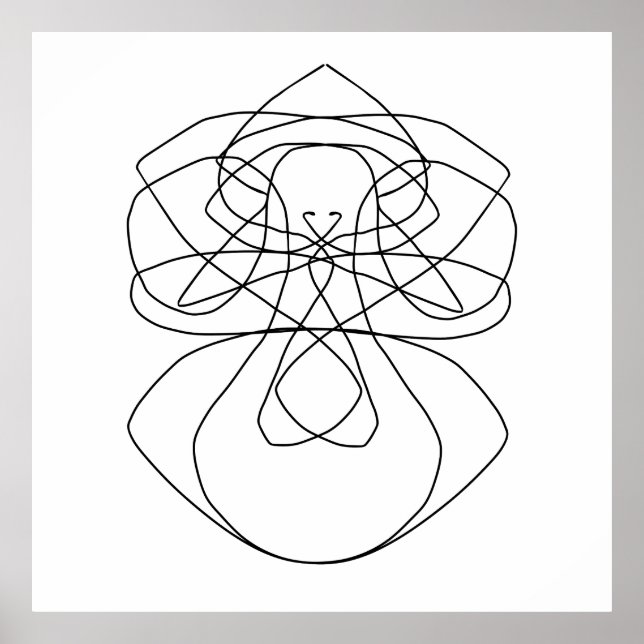 Dibujo de arte de líneas abstractas poster (Framsidan)