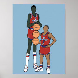 Dibujo de Bol y Bogues, NBA Poster