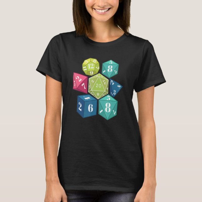 Dice Bassäng Dice Goblin Tabletop Rpg Gamer T Shirt (Framsida)