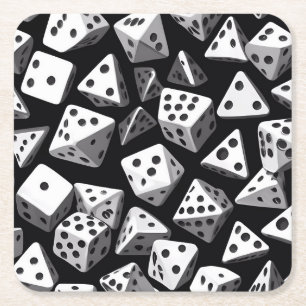Dice Delight: en geometrisk kaskad Underlägg Papper Kvadrat