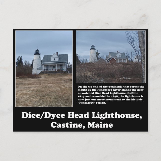 Dice/Dyce Head Lighthouse Vykort (Framsida)