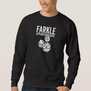 Dice Game Farkle-mästare för familjespel Lång Ärmad Tröja