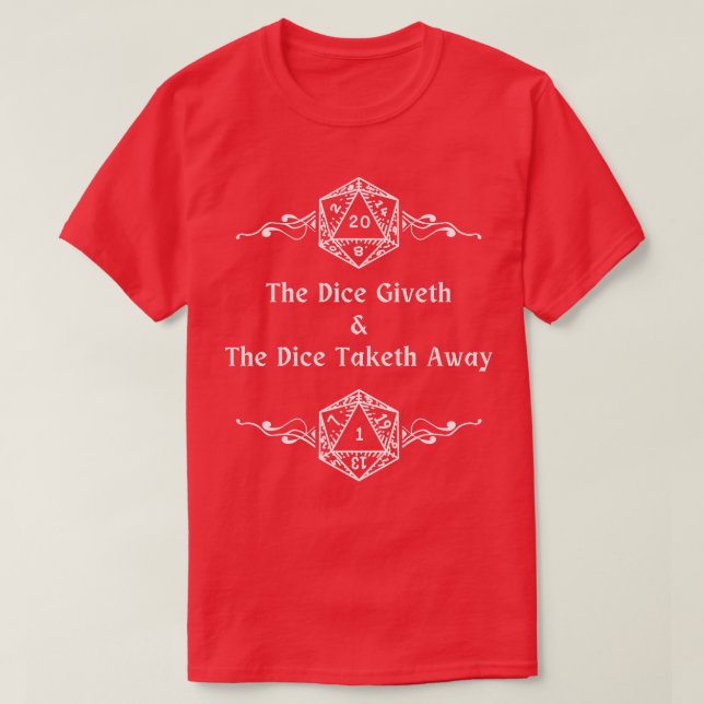 Dice ger Dice taget bort T Shirt (Design framsida)
