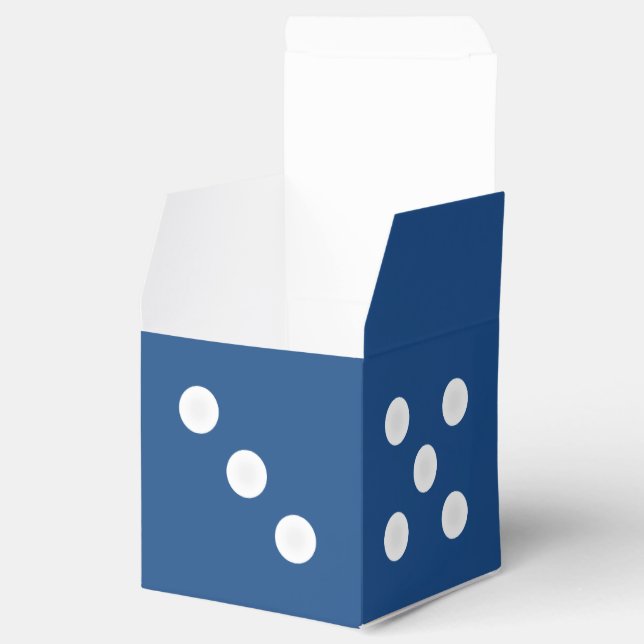 Dice Gift Box - Vitpipor med Anpassadet Färg Presentaskar (Öppnad)