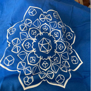 Dice Mandala in White T Shirt