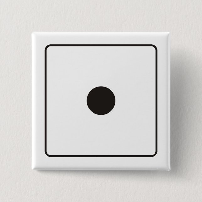 DICE-nummer 1 + ryggstödet. Knapp (Framsida)