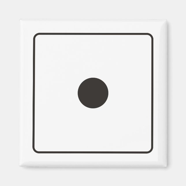 DICE-nummer 1 + ryggstödet. Magnet (Framsidan)