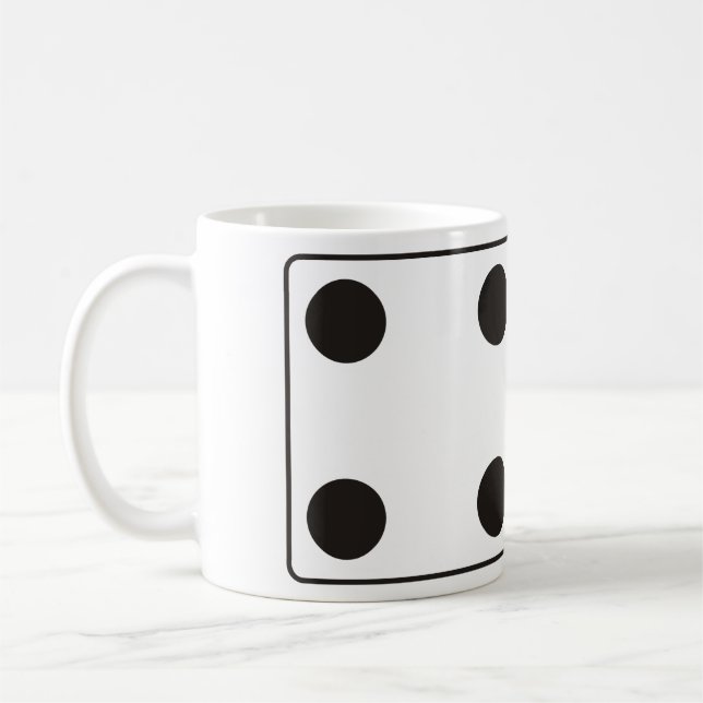 DICE-nummer 4 och 3 + dina idéer Kaffemugg (Vänster)