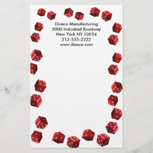 Dice Players Stationery Brevpapper