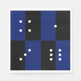 Dice polka dot mönster /black pappersservett